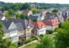 Quartier Broqueville avec maisons et verdure.